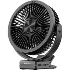 Ventilador de Mesa Portátil Recarregável Warmco 10000mAh com Display LED, 4 Velocidades, Fluxo de Ar Silencioso, 360 Gra