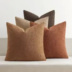 MIULEE Pacote com 4 Capas de Almofada Decorativas Texturizadas em Boucle 18x18 Polegadas, Capas de Almofada Sólidas com