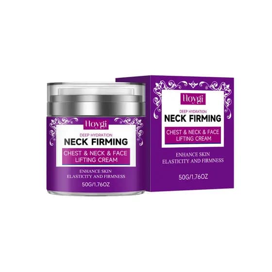 O Creme para Cuidado do Pescoço Hoygi é suave para a pele, possui uma textura delicada e oferece cuidados hidratantes e