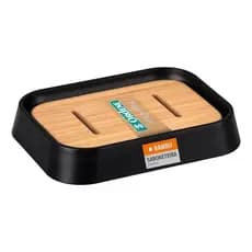 Saboneteira De Plástico Bambu Porta Sabonete Bancada-Ordene-94010