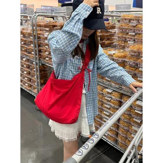 Bolsa bolsa femenina bolsa transversal feminino Estilo coreano plissado cordão nuvem saco 2026 novo estilo de grande cap