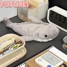 Lápis Futuro , Bolsa De Caneta De Pelúcia De Grande Capacidade Armazenamento Multifuncional De Tubarão/Taruga , Escritór