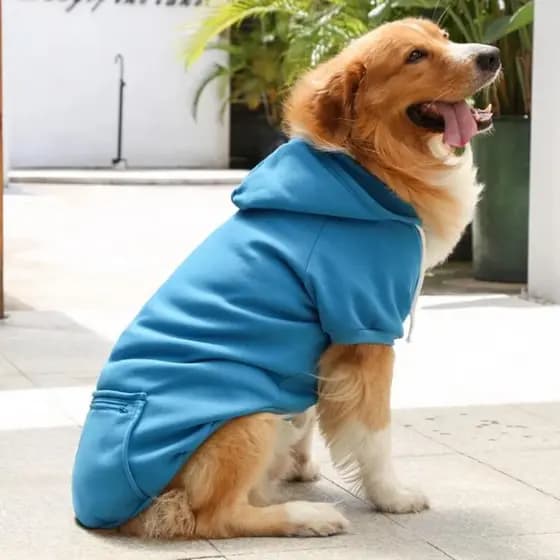 Moletom com Capuz para Cães Pequenos e Médios, Tamanhos XS-5XL, com Bolso e Capuz, Roupas para Animais de Estimação, Sué