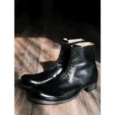 Estilo europeu americano preto Chelsea botas curtas homens inverno forro de lã de alta qualidade botas com zíper feminin