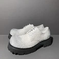 Camurça Commuter sapatos de couro masculino branco estilo britânico Derby sapatos masculinos de sola grossa aumentado sa