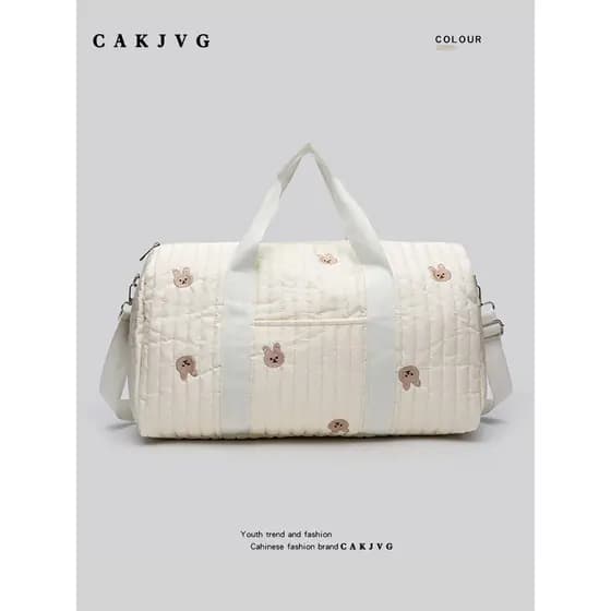 CAKJVG Bolsa de viagem leve coreana para maternidade, mãe, bebê, bolsa mensageiro portátil, bolsa de ginástica com bolsa
