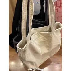 Wfei Retro veludo pano saco ins estilo simples bolsa de ombro japonês grande capacidade portátil bolsa de lona sacola