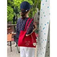 Wfei Bolsa de lona com letras vermelhas, primavera verão, Design pequeno, Casual, grande capacidade, bolsa de ombro, axi