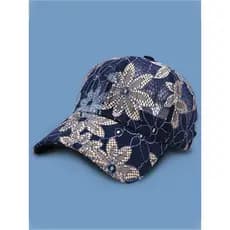Novo estilo verão rendas respirável Floral chapéu de beisebol feminino pára-sol protetor solar olhar rosto pequeno oco m