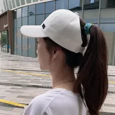 Chapéu branco feminino verão esportes ao ar livre pode amarrar rabo de cavalo boné de beisebol guarda-sol protetor solar