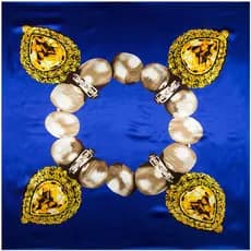 Maitong lenço de seda 90cm * 90cm europeu americano luxo pérola Gem pingente padrão senhoras lenço de seda lenço quadrad