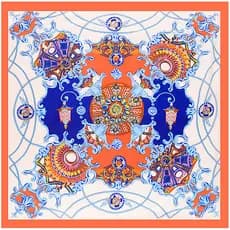 Maitong lenço de seda 90cm * 90cm novo estilo francês H céu noturno senhoras imitação de seda grande lenço quadrado lenç