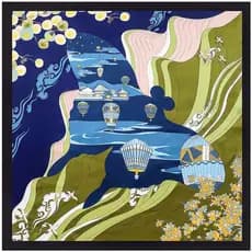 Estilo francês 90cm novo estilo All-Match venda quente Retro Kongming lâmpada senhoras decoração pára-sol lenço grande l