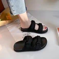 2022 novo estilo exterior usar sandálias de verão chinelos feminino beira-mar praia Anti-deslizamento Velcro meninas chi
