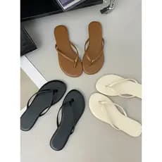 Versão coreana simples flip-flops feminino verão fundo plano férias flip-flops exterior moda All-Match praia