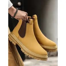 Chelsea botas masculinas outono inverno de alta qualidade estilo britânico Martin botas masculinas de cano médio Retro A