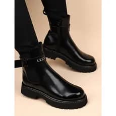 Chelsea Martin botas masculinas estilo britânico de um Pedal outono inverno lã-velo quente chaminé botas de sola grossa