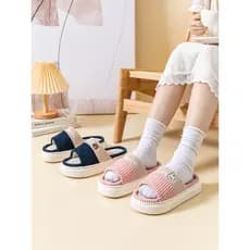 2026 novo estilo chinelos de linho de algodão casal feminino primavera outono quatro estações masculino antiderrapante i