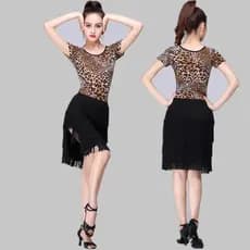 Outono inverno traje de dança latina feminino adulto novo estilo saia de dança latina franjas saia dança quadrada saia d