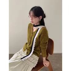 2025 novo estilo renda gola cachecol feminino inverno versão coreana All-Match cachecol quente pescoço proteção cachecol