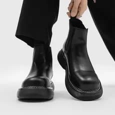 Botas masculinas estilo britânico Martin botas curtas masculinas sapatos da moda 2025 outono sapatos masculinos de sola