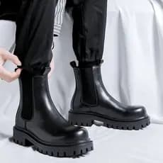 Chelsea botas masculinas de inverno botas de cigarro de alta qualidade Martin botas masculinas estilo britânico de sola