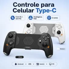 Controle Gamer Aobing Max AB01 Type-C Bluetooth com Analógicos Hall para Android iOS PC Switch