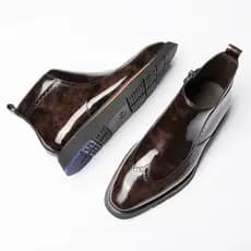 Inverno sapatos de couro de alta qualidade masculino Martin botas Chelsea botas de couro masculino de sola grossa botas