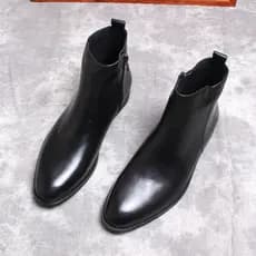 Sapatos masculinos de couro genuíno de negócios masculinos de alta qualidade botas Martin masculinas britânicas botas qu
