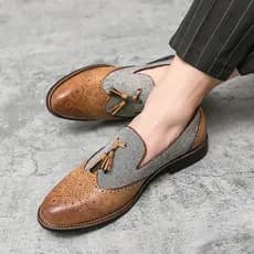 Estilo britânico Retro Casual sapatos masculinos moda único sapatos verão negócios ervilhas sapatos Brooke esculpido bor
