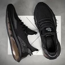 Sapatos de malha masculinos finos respiráveis 2026 novo estilo pipoca sola tênis de corrida masculino tênis de malha lev