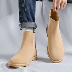 2026 verão couro genuíno dos homens Chelsea botas britânicas All-Match Martin botas masculinas botas curtas botas jovens