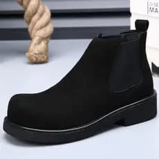 2026 couro genuíno Chelsea botas masculinas estilo britânico dedo do pé grande botas Martin botas masculinas moda botas