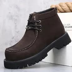 Couro genuíno Retro Martin botas masculinas fosco piloto botas deserto botas de dedo grande botas de motocicleta de sola