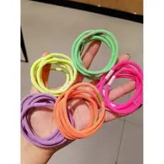 30 tiras de cor fluorescente, faixas de borracha para couro cabeludo, anéis de cabelo elásticos altos, anéis de cabeça,