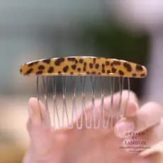 Adulto coreano leopardo impressão pente de cabelo acrílico acessórios para o cabelo cocar versão coreana simples Hairpin