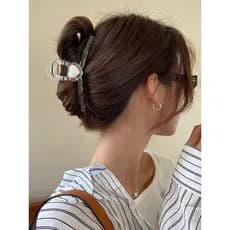 Casa-feito ~ 25 novo estilo High-End geléia grampo de cabelo volta cabeça transparente verão Grab clip tubarão clipe coc