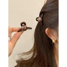Âmbar cereja pequeno garra clipe feminino 2025 novo estilo grampo de cabelo princesa cabeça franja clipe de cabelo quebr