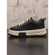 Sapatos masculinos de sola grossa de cano baixo da moda Casual