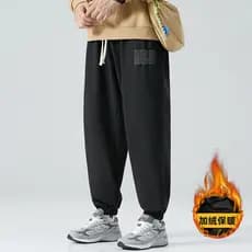 Calças masculinas de tamanho grande calças soltas de primavera calças esportivas masculinas gordas roupas masculinas plu