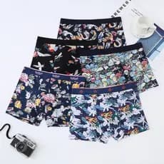 175kg pode usar cuecas boxer masculinas estampadas de algodão puro na moda gordurosa mais gordura mais cuecas boxer jove