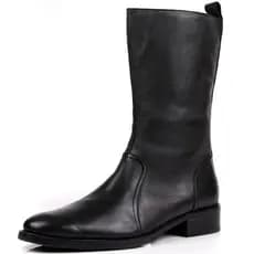 Botas britânicas de cano médio Four Seasons Botas masculinas de couro bonitas Botas de equitação Botas de couro com zípe