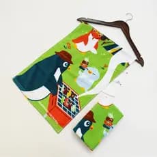 Algodão puro dos desenhos animados pinguim toalha de rosto macio pele-amigável absorver água de secagem rápida adulto cr