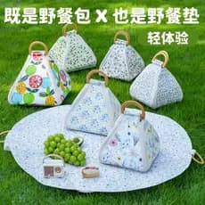 Bolsa de piquenique portátil multifuncional, tapete de piquenique, almofada de algodão pérola, à prova d'água, dobrável,