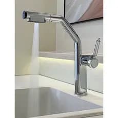 Casa multifuncional pressurizada rotativa Pull-out quente e fria varanda lavagem piscina cozinha lavatório pia torneira
