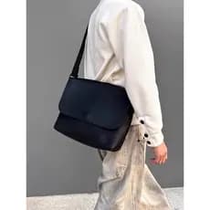 Estilo coreano couro Casual Commuter saco simples All-Match aleta saco do mensageiro masculino de um ombro na moda grand