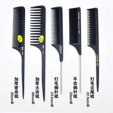 Disco de estilo de cabelo partição pontiaguda cauda pente de fibra de carbono Anti-estático resistente a altas temperatu