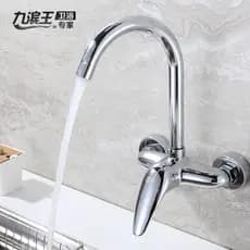 Baijin cobre tipo na parede torneira quente e fria torneira da cozinha alça única alça dupla na parede torneira da pisci