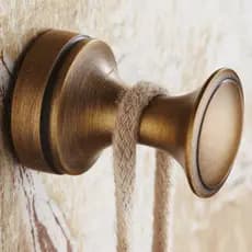 Gancho de casaco antigo para banheiro, gancho de cobre para casaco de banheiro, gancho único para casaco de parede, esti