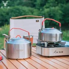 Chaleira ao ar livre chá fazendo potes de acampamento dedicados chama aberta água fervente utensílios de piquenique port